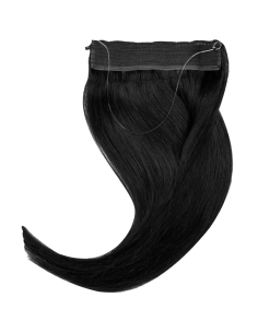 Extensiones de hilo invisible - flip in pelo liso REMY 50 cm - negro