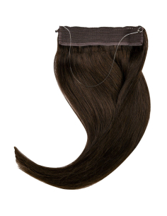 Extensiones de hilo invisible - flip in pelo liso REMY 50 cm - castaño oscuro