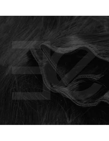 Extensiones de cortina de pelo virgen liso 100 g 41 cm