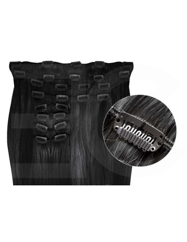 Pinza para extensiones de pelo sintético volumen extra 63 cm - negro
