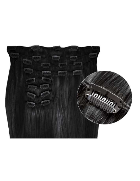 Pinza para extensiones de pelo sintético volumen extra 63 cm - negro