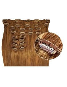 Extensión de cabello sintético clip volumen extra 63 cm - rubio dorado