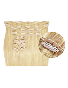 Extensión de cabello sintético clip volumen extra 63 cm - rubio claro