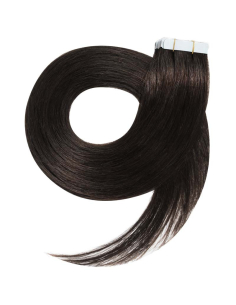 Extensiones adhesivas de pelo liso 50 cm - moreno natural