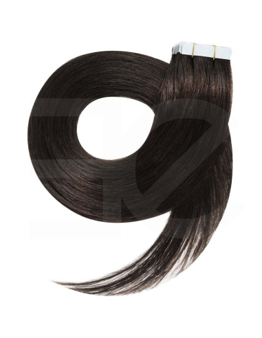 Extensiones adhesivas de pelo liso 50 cm - moreno natural
