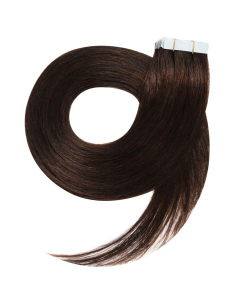 Extensiones adhesivas de pelo liso 73 cm - castaño oscuro