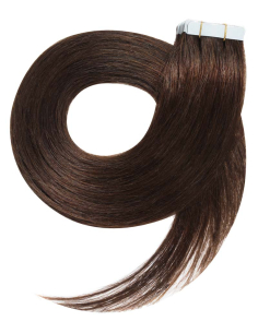 Extensiones de pelo liso doble cara 50 cm - chocolateExtensiones adhesivas de pelo liso 50 cm - chocolate