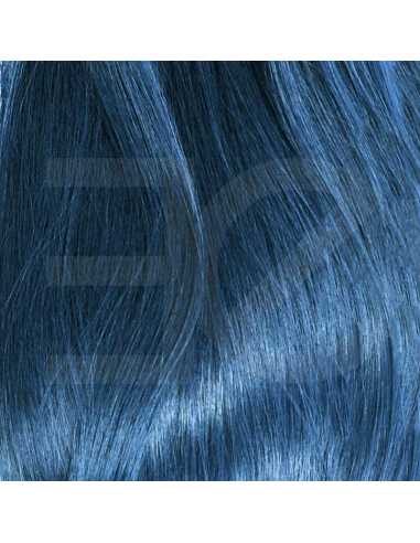 Extensiones de micro ring de pelo liso 50 cm - azul