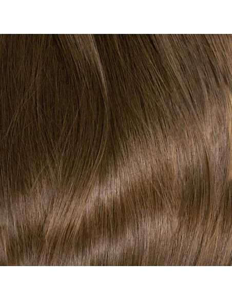 Extensiones de clip de pelo sintético extra volumen  50 cm - castaño claro