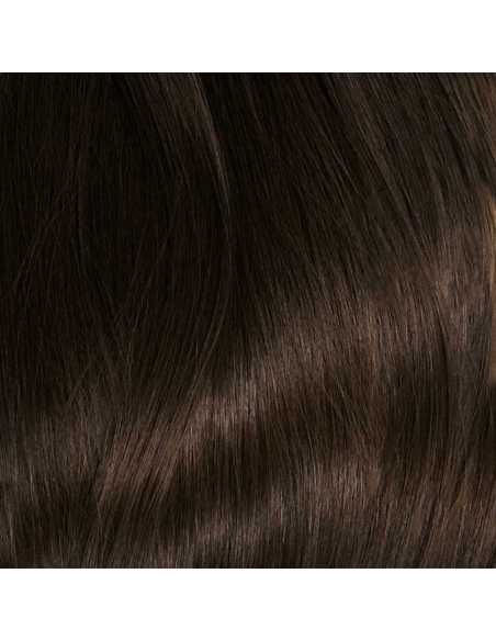 Extensiones de clip de pelo liso natural Maxi Volumen 180 g 63 cm  - castaño oscuro