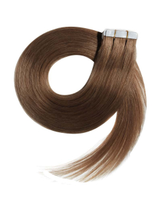 Extensiones adhesivas de pelo liso 73 cm - castaño claro