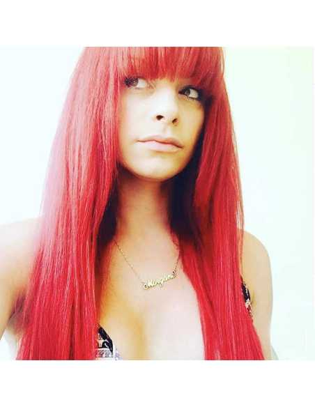 Extensiones de queratina de pelo liso 50 cm - rojo