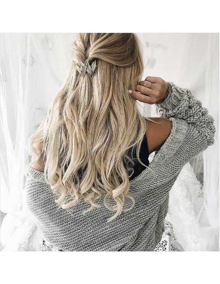 Extensiones de micro ring de pelo liso 50 cm 1 g - rubio claro