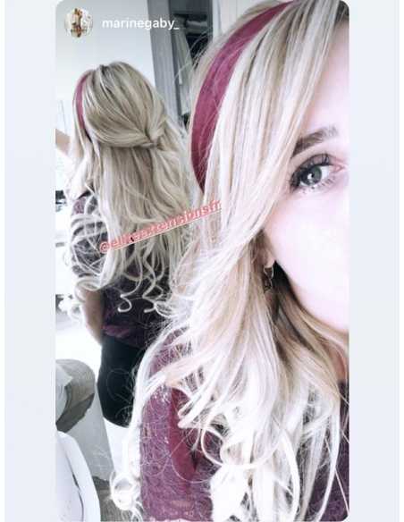 Extensiones adhesivas de pelo liso 63 cm - rubio claro