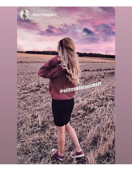 Extensiones de micro loop de pelo liso 48 cm 0,85 g - rubio claro