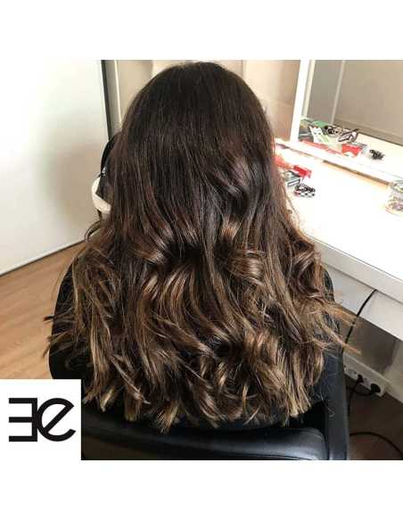 Extensiones de queratina de pelo liso 73 cm - chocolate