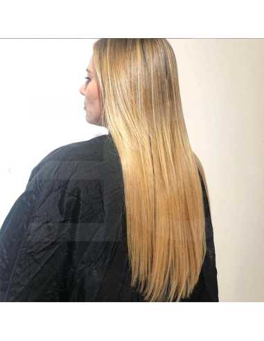 Extensiones de clip de pelo liso natural Maxi Volumen 180 g 63 cm - rubio