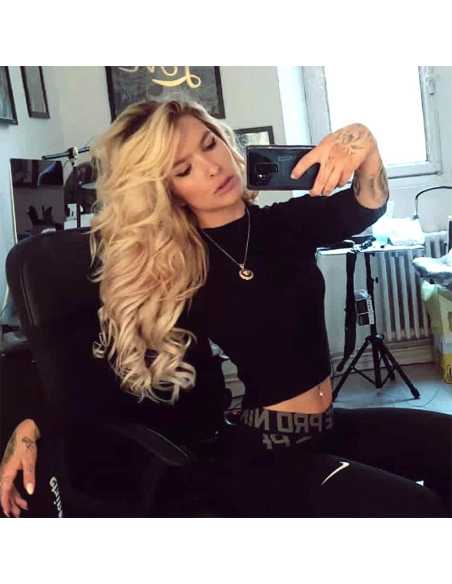 Extensiones de queratina de pelo liso 63 cm 1 g - rubio