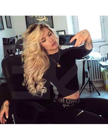 Extensiones de micro loop de pelo liso 48 cm 0,85 g - rubio