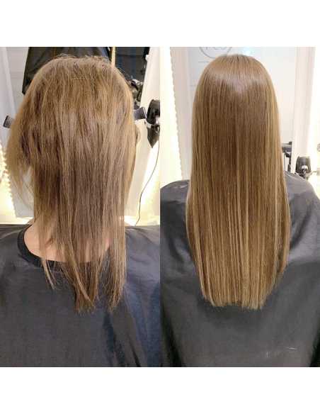 Extensiones de queratina de pelo liso 63 cm 1 g - rubio dorado