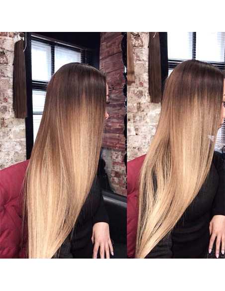 Extensión de cabello sintético clip volumen extra 63 cm - rubio dorado