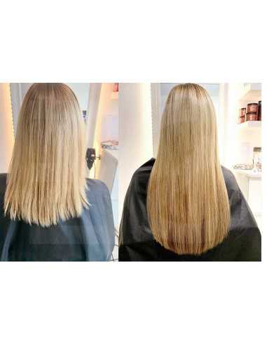 Extensiones de clip de pelo liso 53 cm - rubio