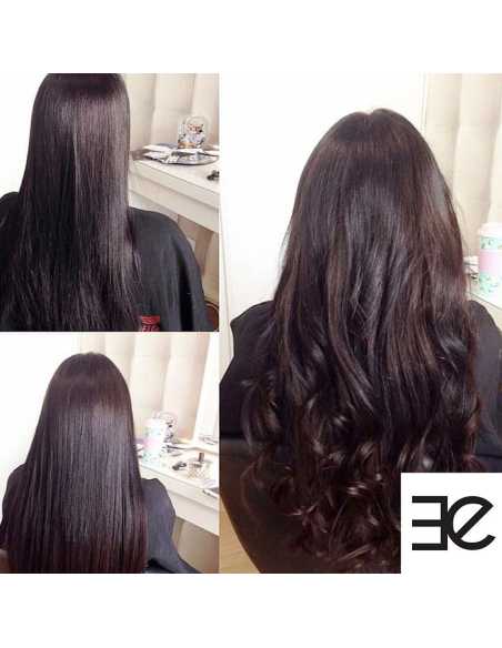 Extensiones de clip de pelo liso 53 cm - ciruela