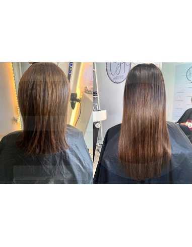 Extensiones de clip de pelo liso natural LUXE Maxi Volumen 180 g 53 cm - castaño avellana