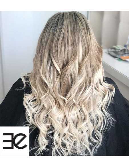 Extensiones de queratina de pelo ondulado 63 cm - rubio platino