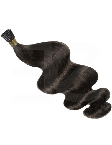 Extensiones de micro ring de pelo ondulado 50 cm - moreno natural
