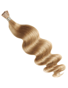 Extensiones de micro ring de pelo ondulado 50 cm - rubio dorado