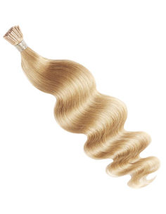Extensiones de micro ring de pelo ondulado 50 cm - rubio