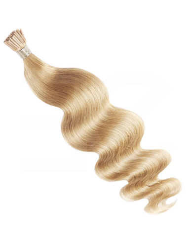 Extensiones de micro ring de pelo ondulado 50 cm - rubio