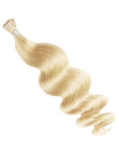 Extensiones de micro ring de pelo ondulado 50 cm - rubio claro