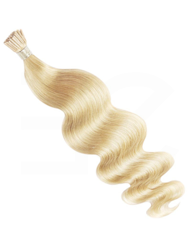 Extensiones de micro ring de pelo ondulado 50 cm - rubio claro