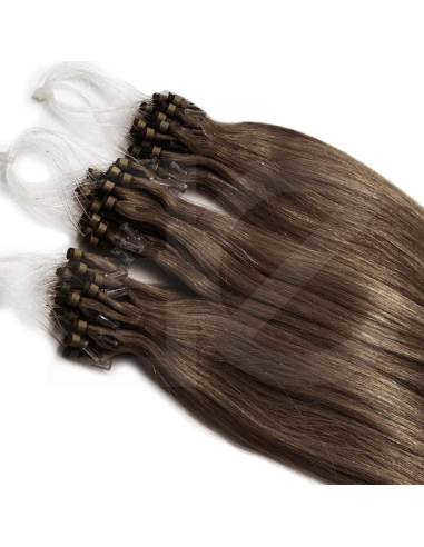 Extensiones de micro loop de pelo liso 48 cm 0,85 g - castaño avellana