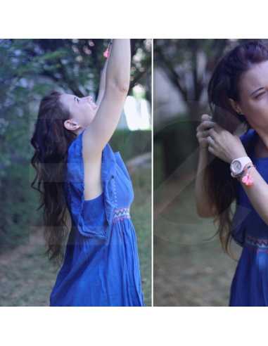 Extensiones de clip de pelo liso 53 cm - ciruela