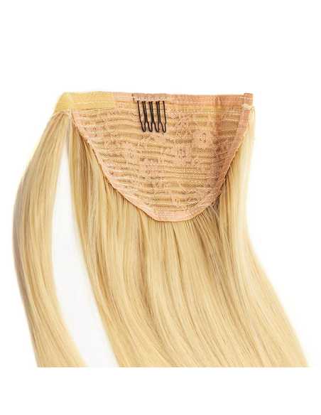 Extensiones de coleta de pelo natural 50 cm - rubio