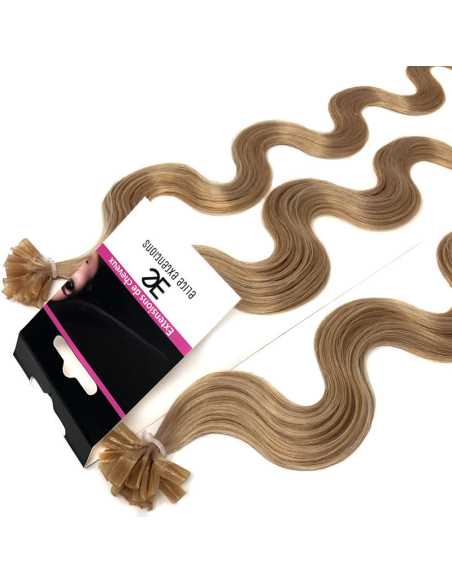 Extensiones de queratina de pelo ondulado 63 cm - rubio dorado