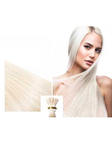 Extensiones de micro ring de pelo liso 50 cm - rubio polar