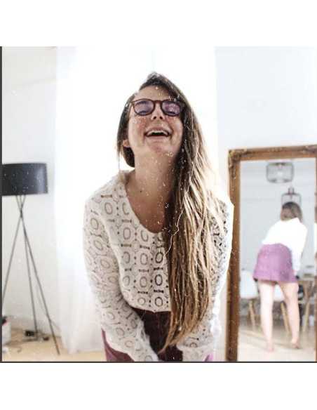 Extensiones adhesivas de pelo liso 63 cm - castaño claro