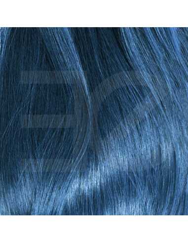 Extensiones de pelo liso doble cara 50 cm - azul