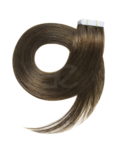 Extensiones de pelo liso doble cara 50 cm - marrón