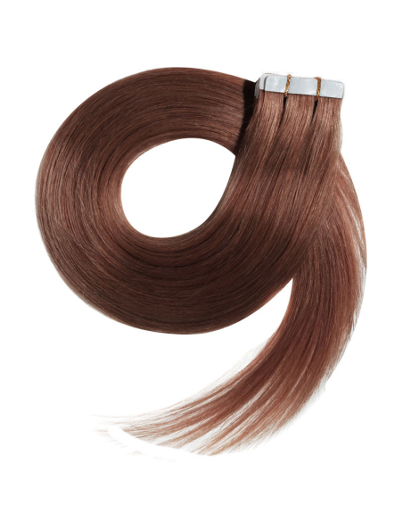 Extensiones de pelo liso doble cara 50 cm - caoba