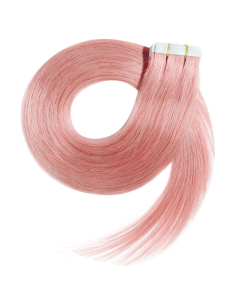 Extensiones adhesivas de pelo liso 50 cm - rosa