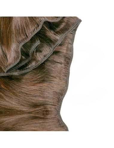 Extensiones de cortina de pelo natural liso 50 cm - castaño claro