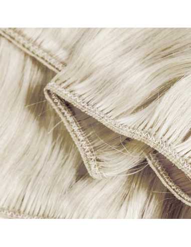 Extensiones de cortina de pelo natural liso 50 cm - rubio polar