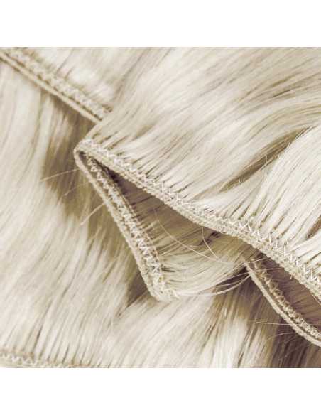 Extensiones de cortina de pelo natural liso 50 cm - rubio polar