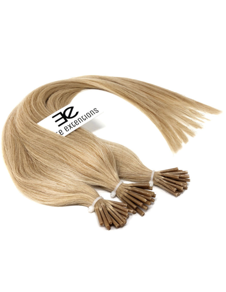 Extensiones de micro ring de pelo liso 50 cm - rubio ceniza