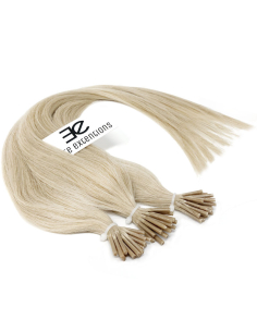 Extensiones de micro ring de pelo liso 63 cm - rubio polar